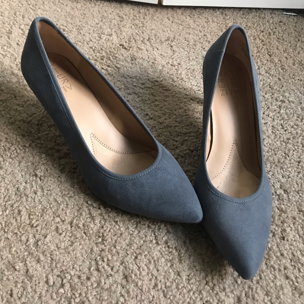 Naturalizer Pointed Toe Heels Blue-Gray